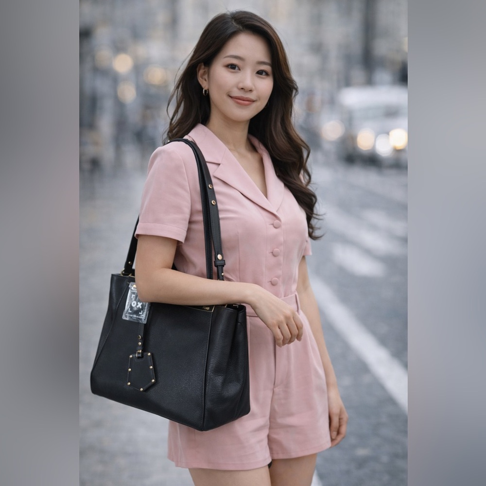 Fendi Black 2Jours Medium Black Tote Bag